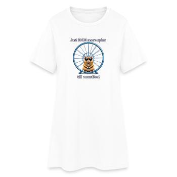 Hamster s Vacation Countdown - Frauen T-Shirt-Kleid - Weiß - Vorne