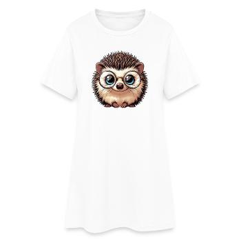 Hérisson - Robe T-shirt Femme - blanc - Devant