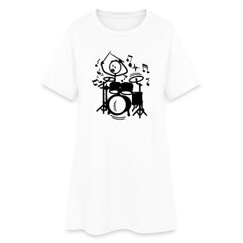 Batteur sauvage Transparent - Robe T-shirt Femme - blanc - Devant