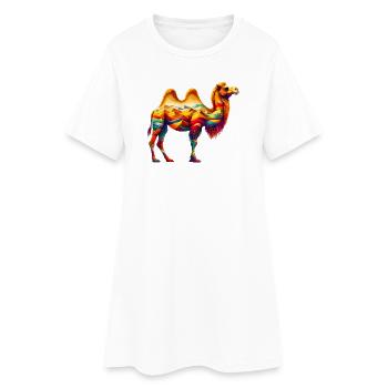 Chameau - Robe T-shirt Femme - blanc - Devant
