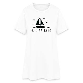 el kapitano - Frauen T-Shirt-Kleid - Weiß - Vorne