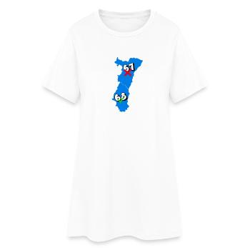 Région Alsace - Robe T-shirt Femme - blanc - Devant