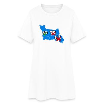 Région basse normandie - Robe T-shirt Femme - blanc - Devant