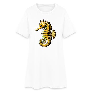 Hippocampe - Robe T-shirt Femme - blanc - Devant