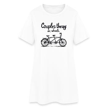 Thérapie par le vélo en tandem - Robe T-shirt Femme - blanc - Devant