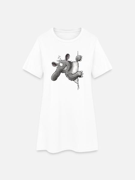 Drolliges Tapir I Cartoon Tiermotiv - Frauen T-Shirt-Kleid - Weiß