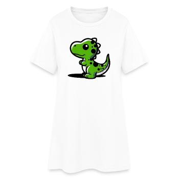 Dinosaure - Robe T-shirt Femme - blanc - Devant