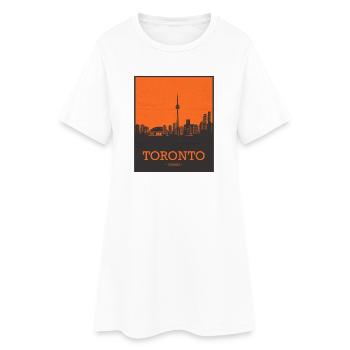 Toronto, Canada, Skyline - Robe T-shirt Femme - blanc - Devant