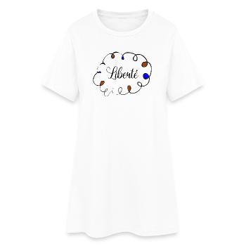 anniversaire. anniversaire décennie. humour. drôle - Robe T-shirt Femme - blanc - Devant