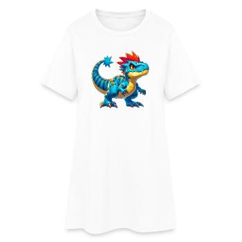 Dinosaure - Robe T-shirt Femme - blanc - Devant