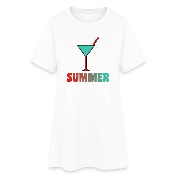 anniversaire. anniversaire décennie. humour. drôle - Robe T-shirt Femme - blanc - Devant