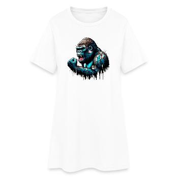 Gorilla - Women’s T-Shirt Dress - white - Front