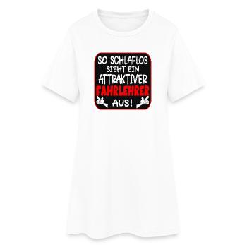 Fahrlehrer - Frauen T-Shirt-Kleid - Weiß - Vorne