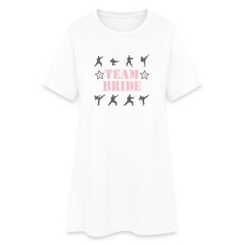 ÉQUIPE DE LA MARIÉE - Robe T-shirt Femme - blanc - Devant
