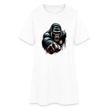 Gorille - Robe T-shirt Femme - blanc - Devant