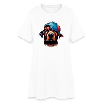 Chien - Robe T-shirt Femme - blanc - Devant
