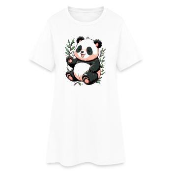 Panda - Robe T-shirt Femme - blanc - Devant