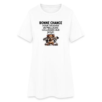 Trio de chiens mécontent cartoon - Robe T-shirt Femme - blanc - Devant