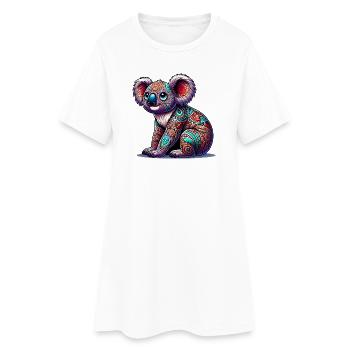 Koala - Robe T-shirt Femme - blanc - Devant