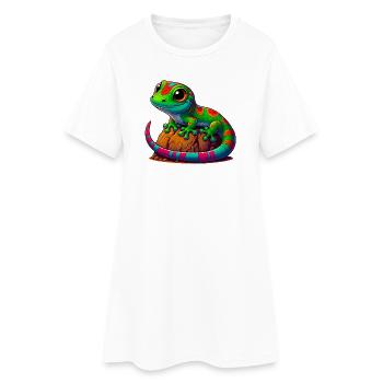 Gecko - Women’s T-Shirt Dress - white - Front