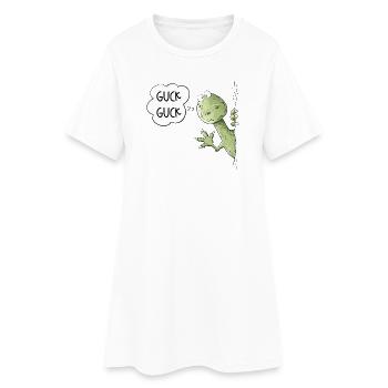 Guck Guck Dino I Raptor Dinosaurier - Frauen T-Shirt-Kleid - Weiß - Vorne