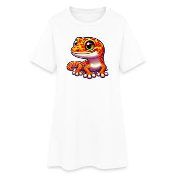 Gecko - Robe T-shirt Femme - blanc - Devant