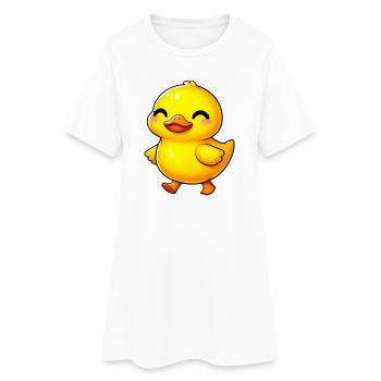 Ente Ente Ente Ente Ente - Frauen T-Shirt-Kleid - Weiß - Vorne