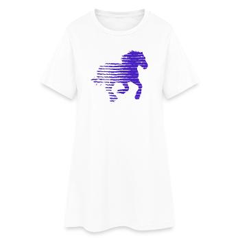 CHEVAL. POULE. COQ. ANIMAL. OISEAU. LICORNE. CONTE - Robe T-shirt Femme - blanc - Devant