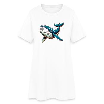 Baleine - Robe T-shirt Femme - blanc - Devant