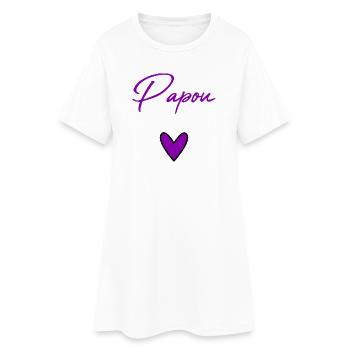 PAPUAN. DAD. FATHER'S DAY. HAPPY FATHER'S DAY - Women’s T-Shirt Dress - white - Front