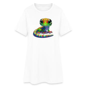 Gecko - Women’s T-Shirt Dress - white - Front