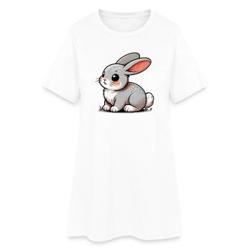 Lapin - Robe T-shirt Femme - blanc - Devant
