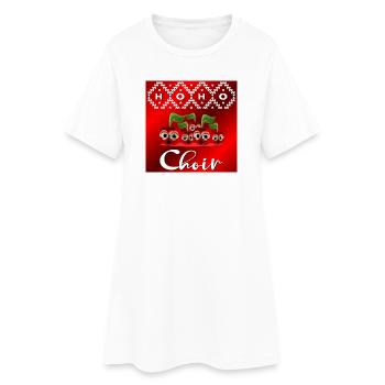 Cerises de Noël amusantes - Robe T-shirt Femme - blanc - Devant