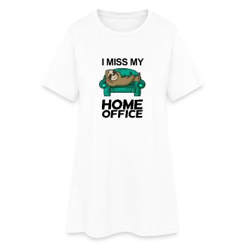 Bureau à domicile Dire drôle - Robe T-shirt Femme - blanc - Devant