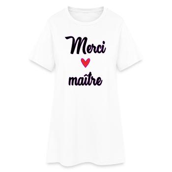 MEISTER. MEISTER. VIELEN DANK. DANKE, MEISTER. MEISTER - Frauen T-Shirt-Kleid - Weiß - Vorne