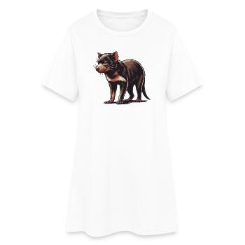 Diable de Tasmanie - Robe T-shirt Femme - blanc - Devant