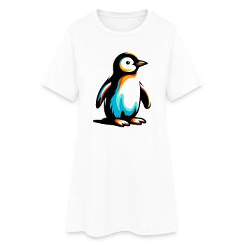 Pingouin - Robe T-shirt Femme - blanc - Devant