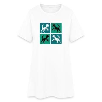 Motif Jack Russel Terrier - Robe T-shirt Femme - blanc - Devant