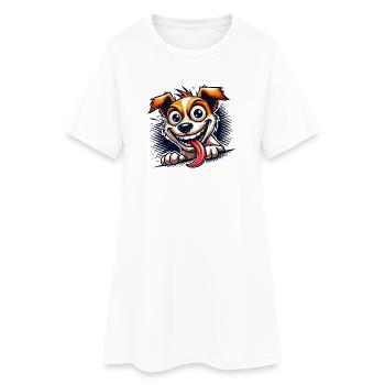 Jack Russel Terrier - Robe T-shirt Femme - blanc - Devant