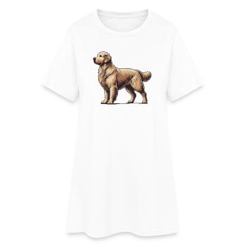 Golden retriever - Robe T-shirt Femme - blanc - Devant
