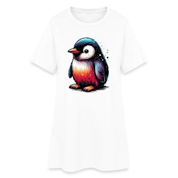 Pingouin - Robe T-shirt Femme - blanc - Devant