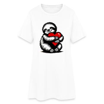 Paresse - Robe T-shirt Femme - blanc - Devant