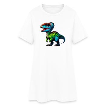 Dinosaure - Robe T-shirt Femme - blanc - Devant