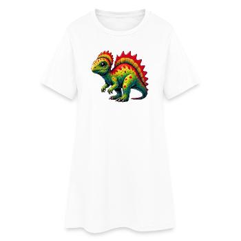 Dinosaure - Robe T-shirt Femme - blanc - Devant