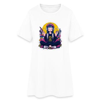 Fille froide - Robe T-shirt Femme - blanc - Devant