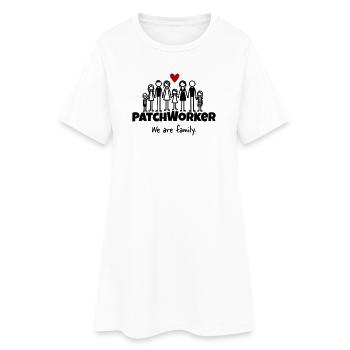 Patchworker We are family - Frauen T-Shirt-Kleid - Weiß - Vorne