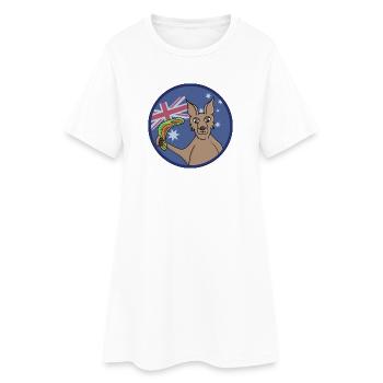 Adorable boomerang Kangourou Australie - Robe T-shirt Femme - blanc - Devant
