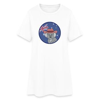Adorable koala avec le drapeau australien - Robe T-shirt Femme - blanc - Devant