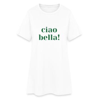 Ciao Bella Dicton Italie Cadeau Italien - Robe T-shirt Femme - blanc - Devant