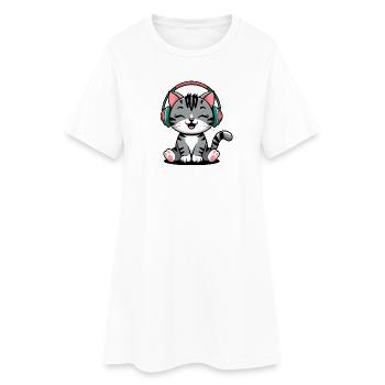 Conception de clé de chat de musique pour les musiciens et les musiciens - Robe T-shirt Femme - blanc - Devant